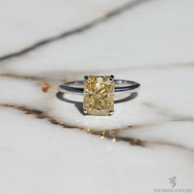 Yellow Radiant Ring,
Distance stone ring,
Christmas sale