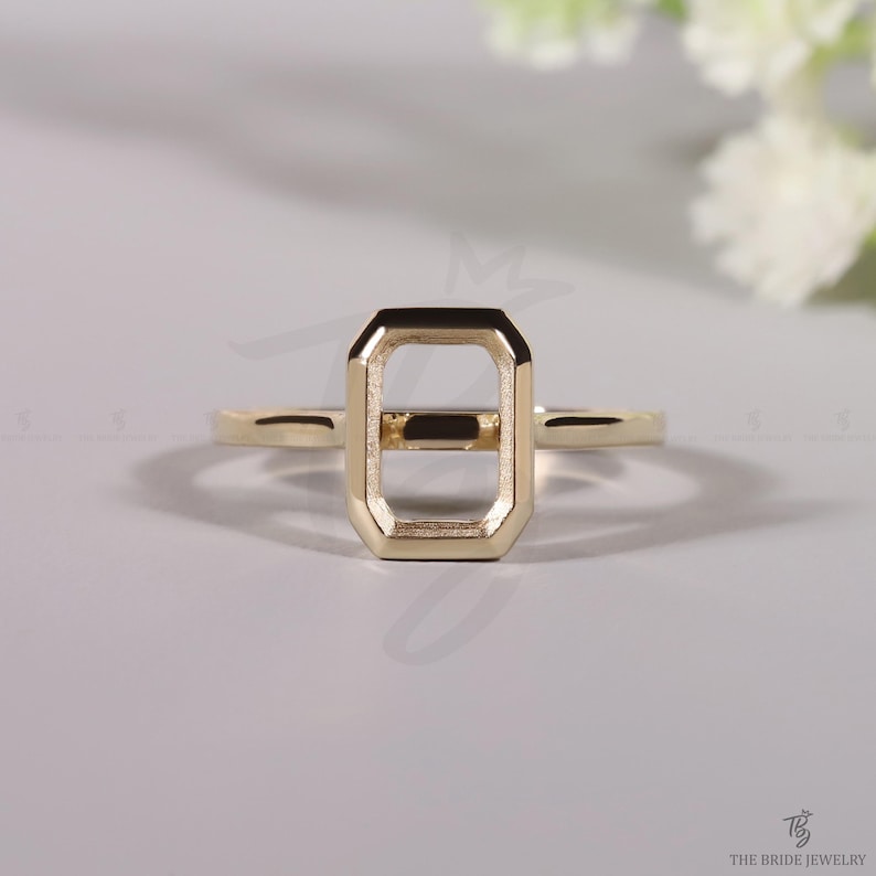 Gold Rign Sitas 10k Solid Gold Semi Mount Ring, Engagement Ring Setting, Making Ring ...