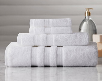 Luxury Embroidered Bath Towel (WHITE)