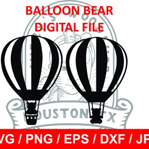 Balloon Bear digital file svg / png /eps / dxf / jpg files