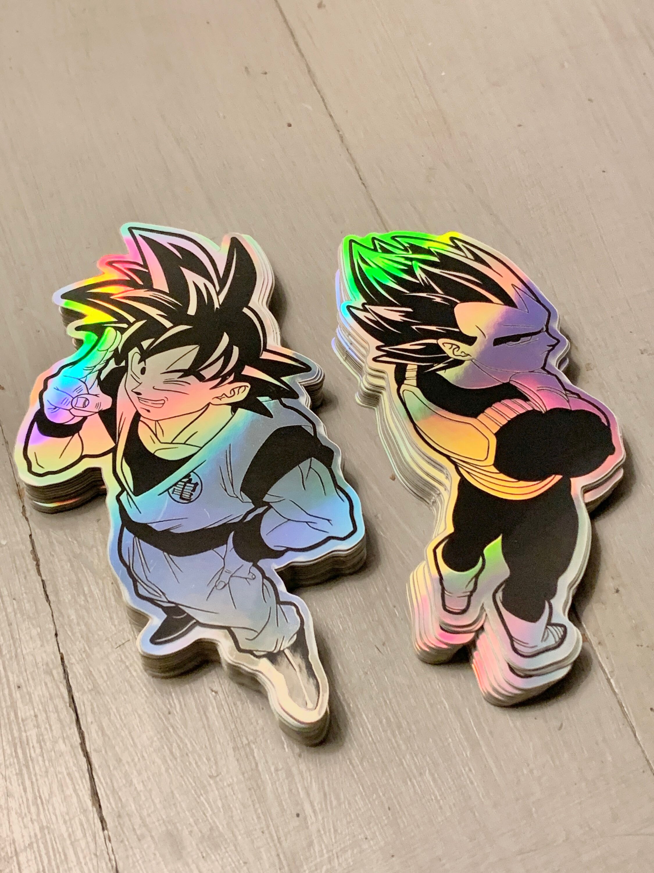 DBZ - Goku & Vegeta - Holographic Sticker