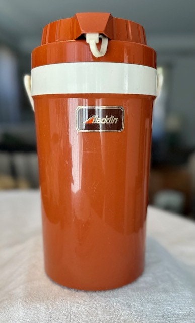 Vtg Orange Insulated Aladdin Mug // Made in Nashville TN 