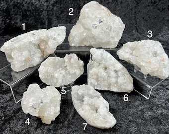 Clear White Apophyllite Specimens. Great Selection Of Apophyllites