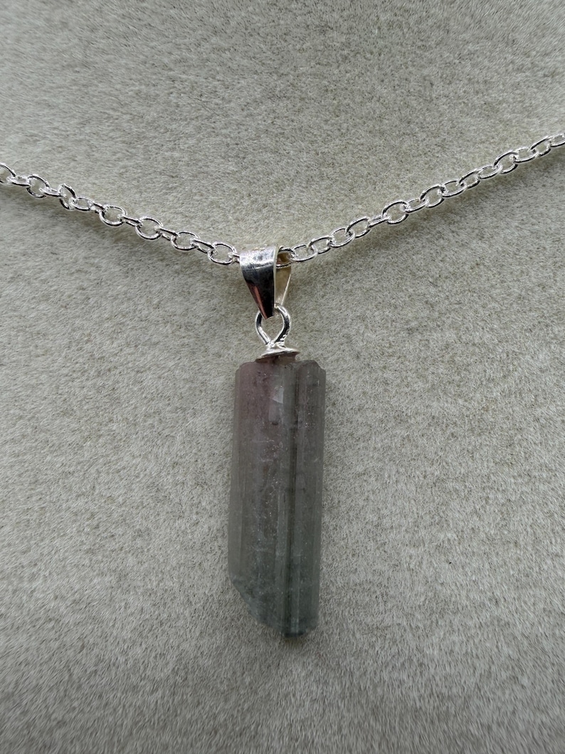 Natural Raw Tourmaline Pendant: Amazing Crystal Necklace, Beautiful And Rare Crystal Jewelry image 9