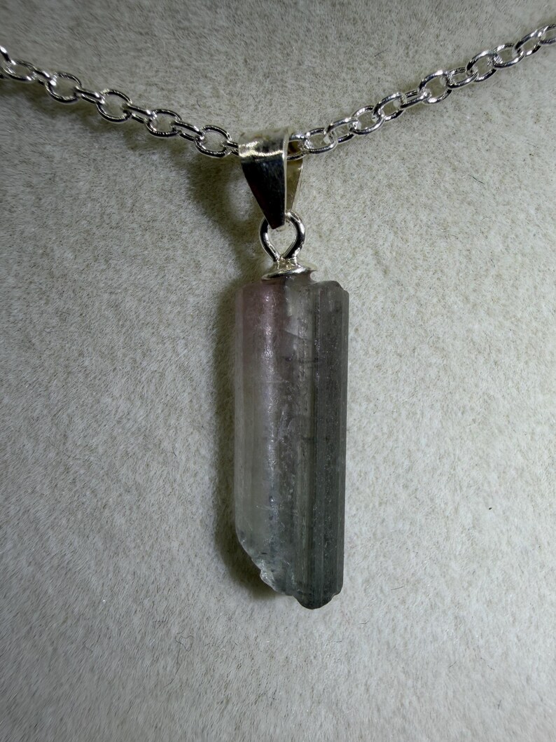 Natural Raw Tourmaline Pendant: Amazing Crystal Necklace, Beautiful And Rare Crystal Jewelry image 5