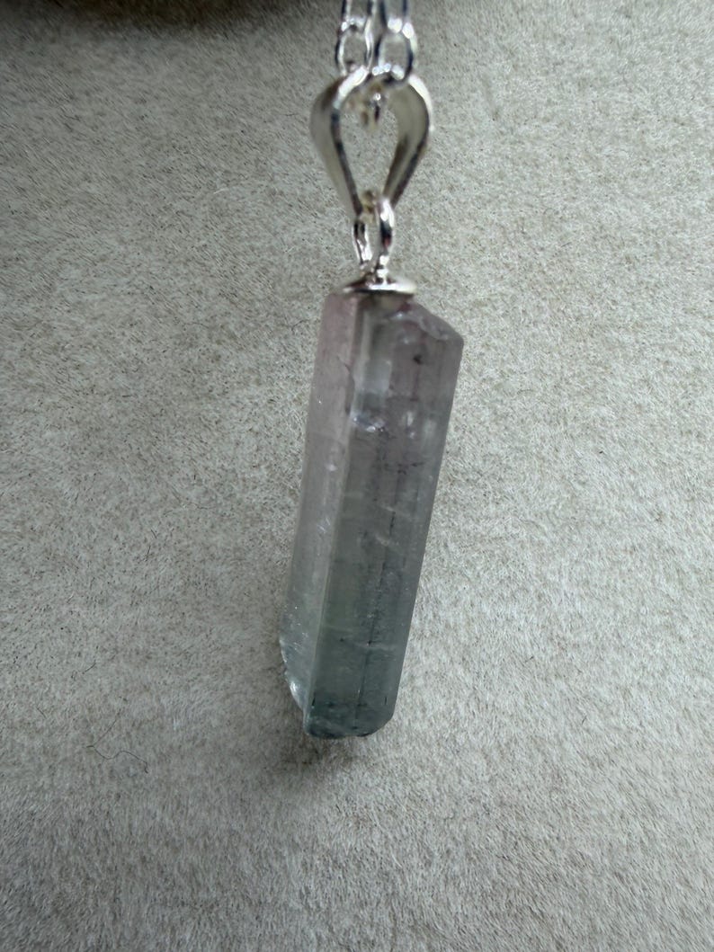 Natural Raw Tourmaline Pendant: Amazing Crystal Necklace, Beautiful And Rare Crystal Jewelry image 11