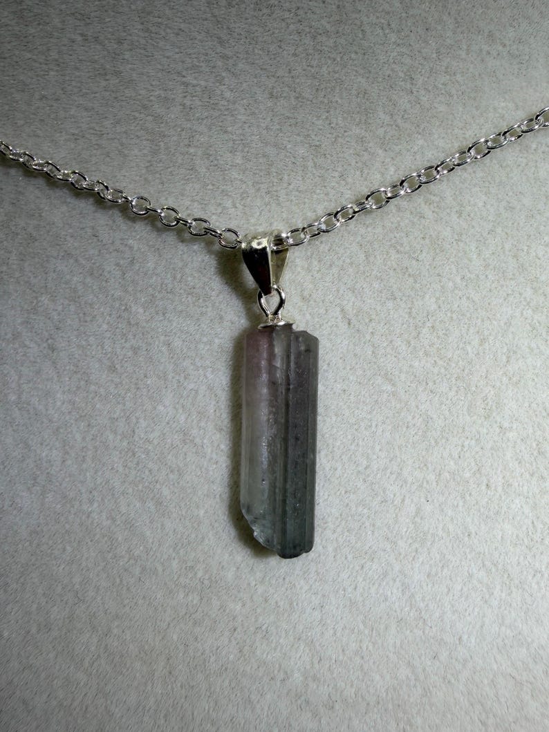 Natural Raw Tourmaline Pendant: Amazing Crystal Necklace, Beautiful And Rare Crystal Jewelry image 10