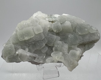 Sugar Fluorite Specimen: Amazing Green Fluorite With Sugar Druzy. Gorgeous Display Crystal