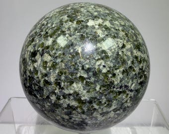Plum Blossom Jasper with Epidote Sphere:(2