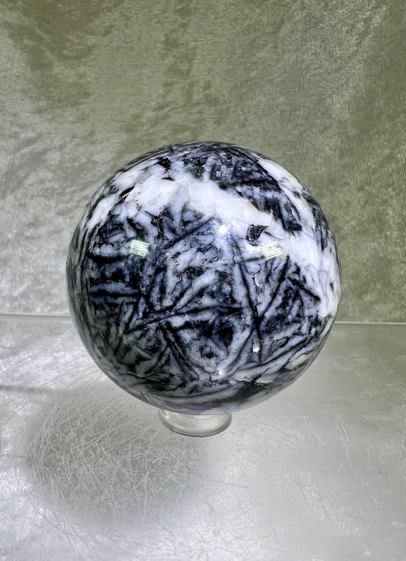 Stunning Rare Pinolite Crystal Sphere. 55mm. Very High Quality Pinolith