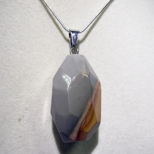 Polychrome Crystal Pendant: Unique Faceted Desert Jasper Necklace Hand Selected High Quality Crystal image 10