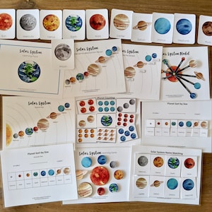 Solar System Printable Busy Book, Science Worksheets, Busy Book, Preschool and Kindergarten Learning, Homeschool Learning, STEM Worksheet