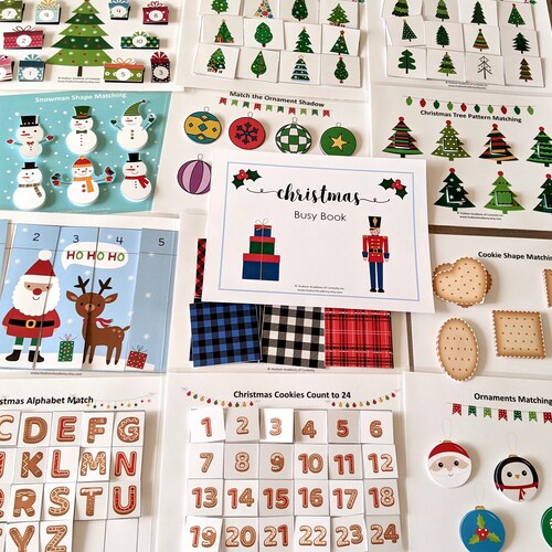 Christmas Busy Book Printable Toddler Busy Book File Folder Etsy Ireland