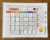 Perpetual Calendar Printable: Homeschool Learning, Circle Time (PDF)