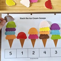 Ice Cream Toddler Busy Book: Montessori Inspired Learning With Counting ...