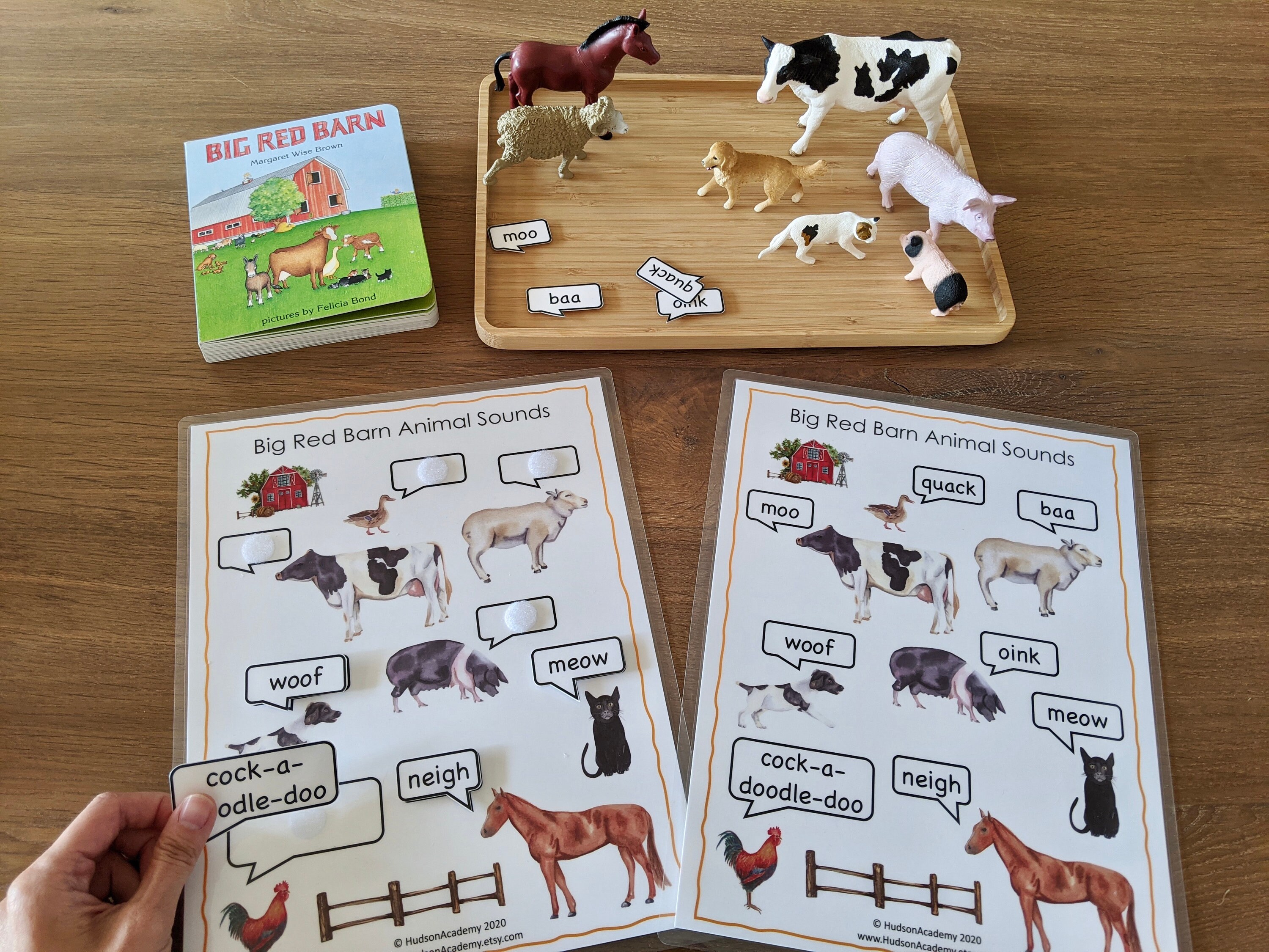 Animal Sounds Matching Farm Animals Busy Binder Preschool - Etsy