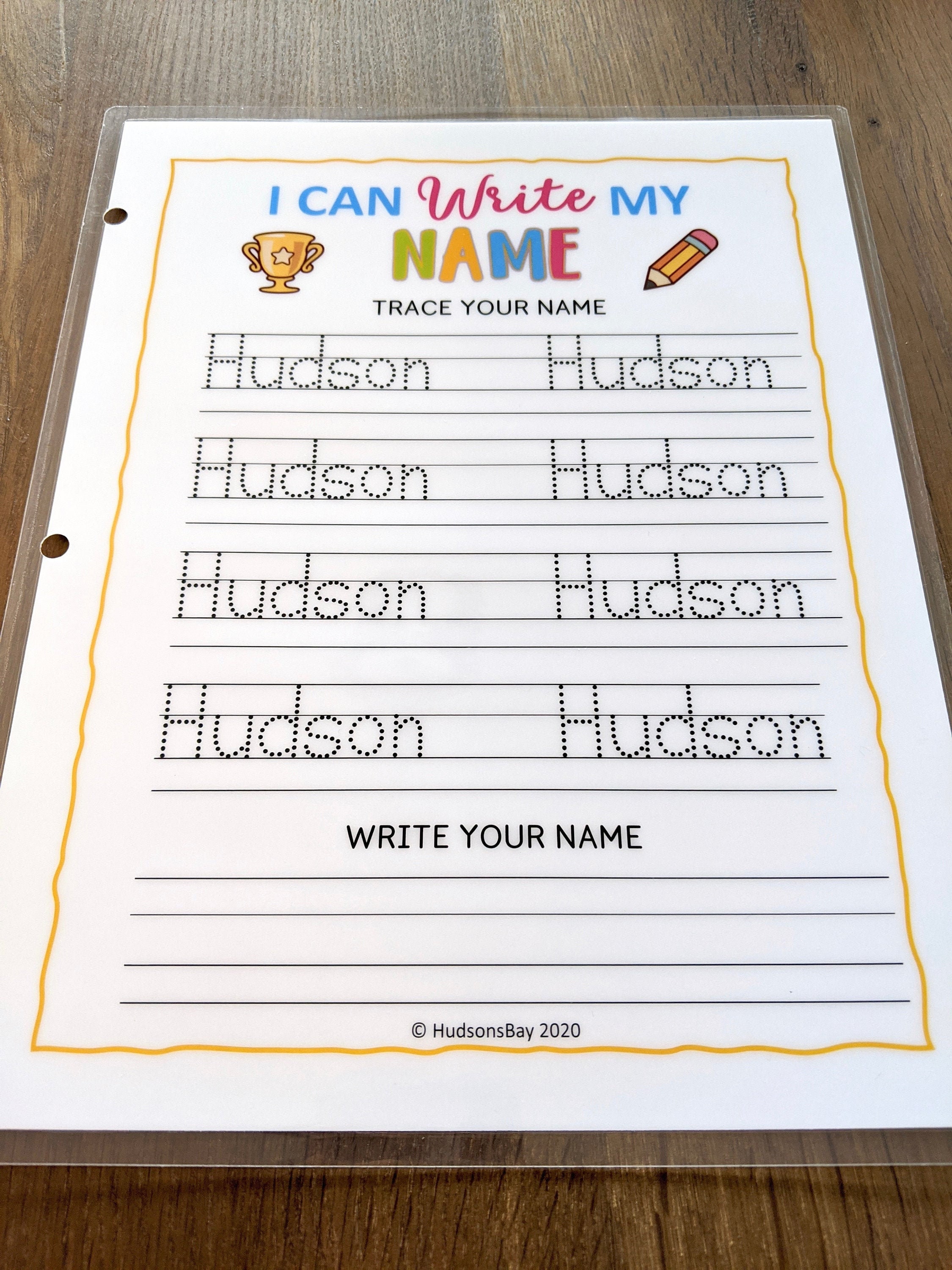 PRESCHOOL & KINDERGARTEN PRINTABLE, Personalized Name Tracing, Learning Binder, File Folder Games, Gift for Kids, Pre-K and K Homeschool