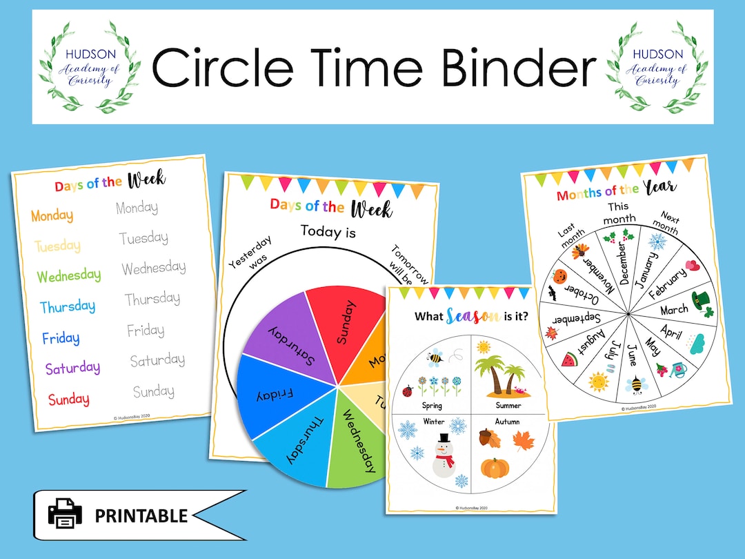 circle-time-binder-preschool-and-kindergarten-worksheets-tracing-worksheets-busy-book-printable-learning-binder-homeschool-learning-etsy
