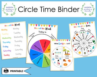 Circle Time Learning Binder: Preschool & Kindergarten Worksheets (PDF)