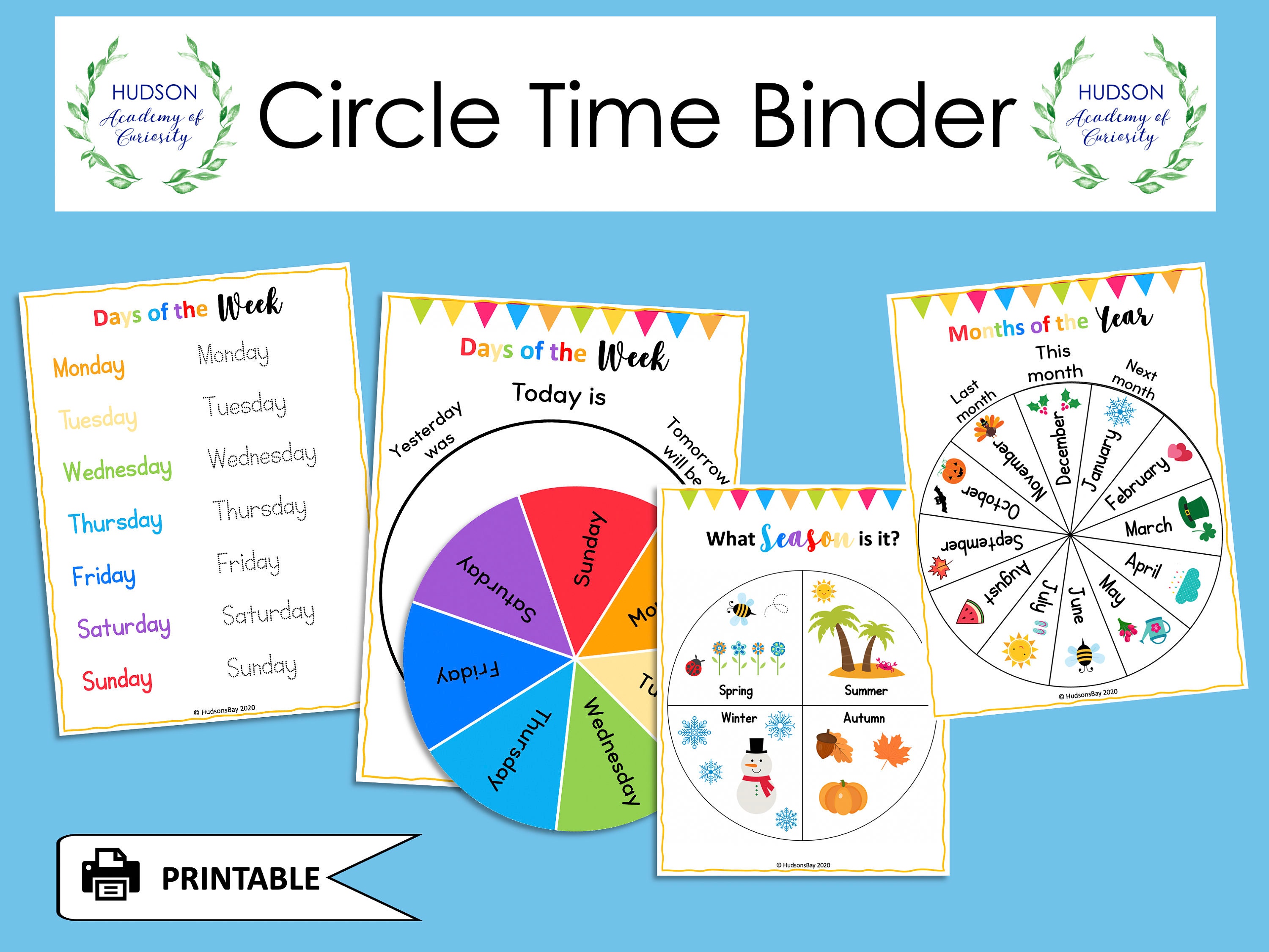 circle time binder preschool and kindergarten worksheets etsy hong kong