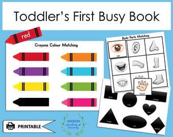 Toddler&#39;s First Busy Book: Learning Activity Worksheets (Digital Download)