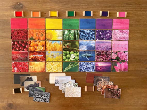 Color Matching Cards: Nature Photos, Montessori Learning (Printable PDF)