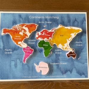 BUSY BOOK PRINTABLE World Map for Preschool and Kindergarten, Quiet Book, Homeschool Learning, File Folder Game; Instant Download