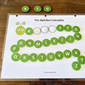 Alphabet Caterpillar Worksheet: Homeschool Printable (Instant Download)