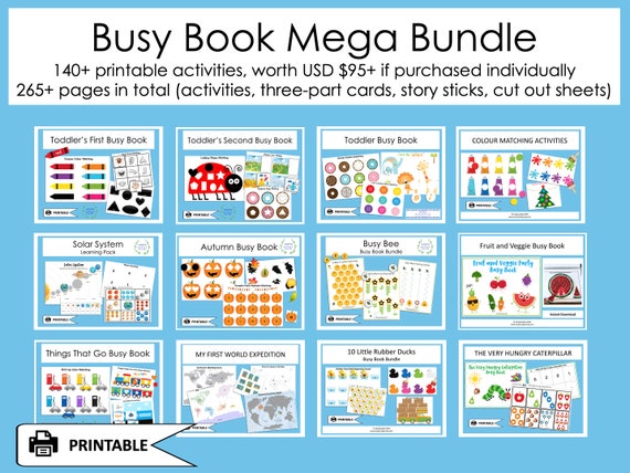 BUSY BOOK Mega Bundle Busy Book Toddler Busy Book Pages