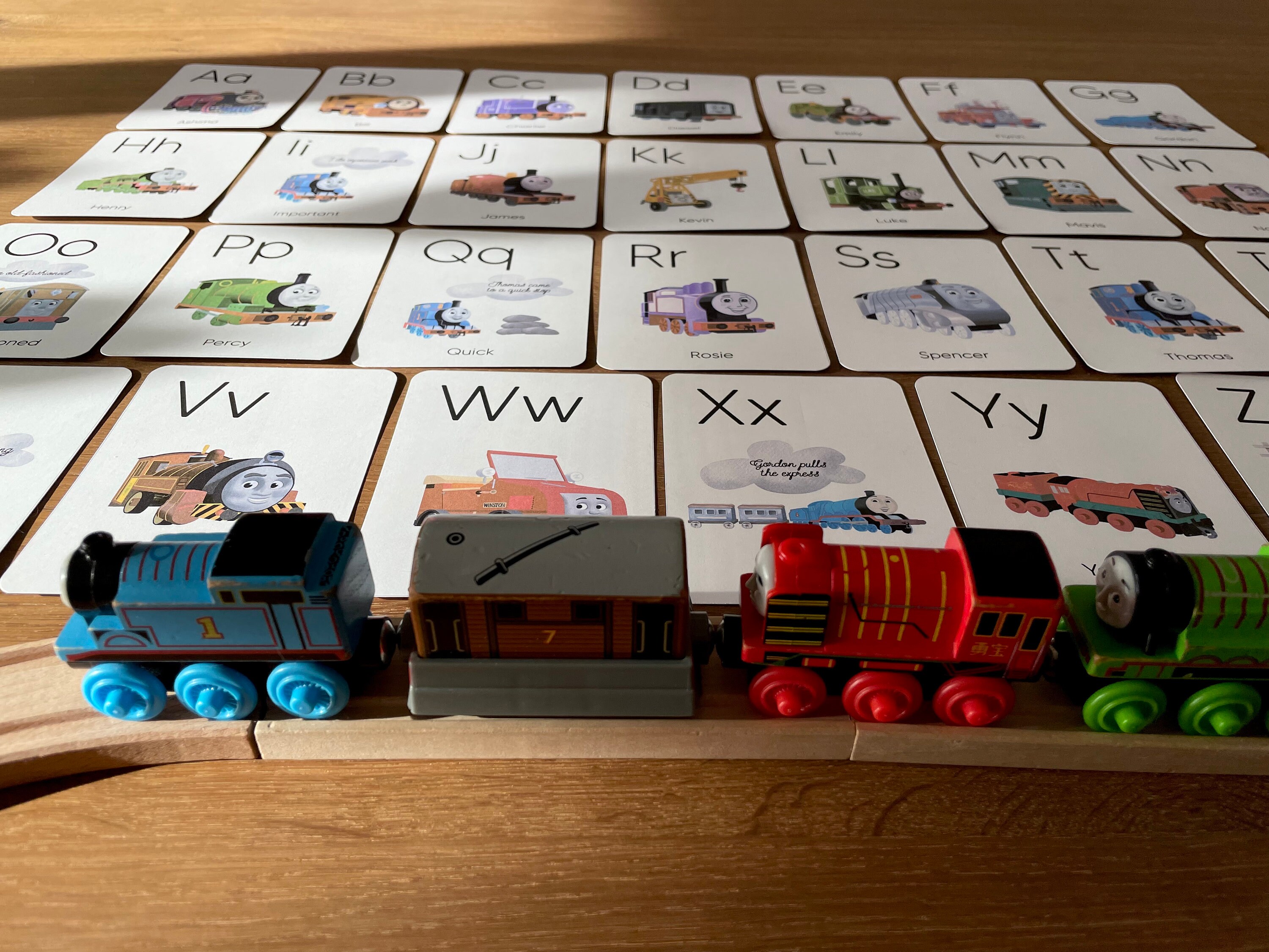 Thomas Trains Alphabet Thomas Trains A Z Alphabet Cards Etsy UK