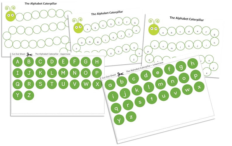busy book printable worksheet alphabet caterpillar