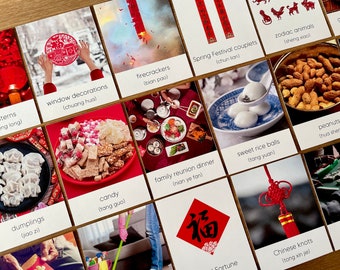 Lunar New Year Montessori Cards: Chinese Traditions Vocabulary (PDF)