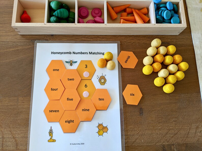 Numbers Matching Printable Busy Book Worksheet Etsy