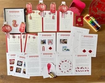 Chinese New Year Learning Pack, Lunar New Year Activities Printable, Chinese Zodiac Animals, Chinese New Year Games, Lunar New Year