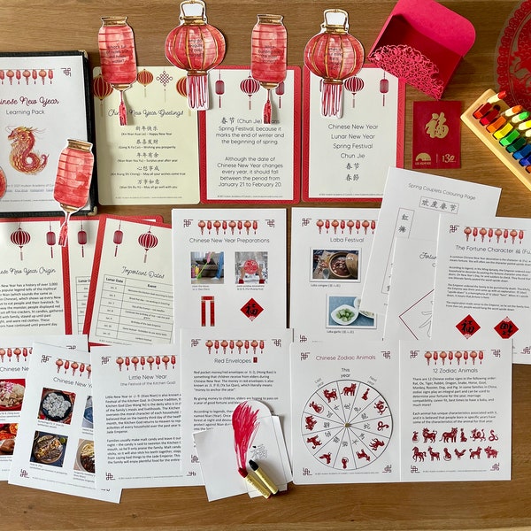 Lunar New Year Learning Pack: Zodiac Animals & Games (Printable)