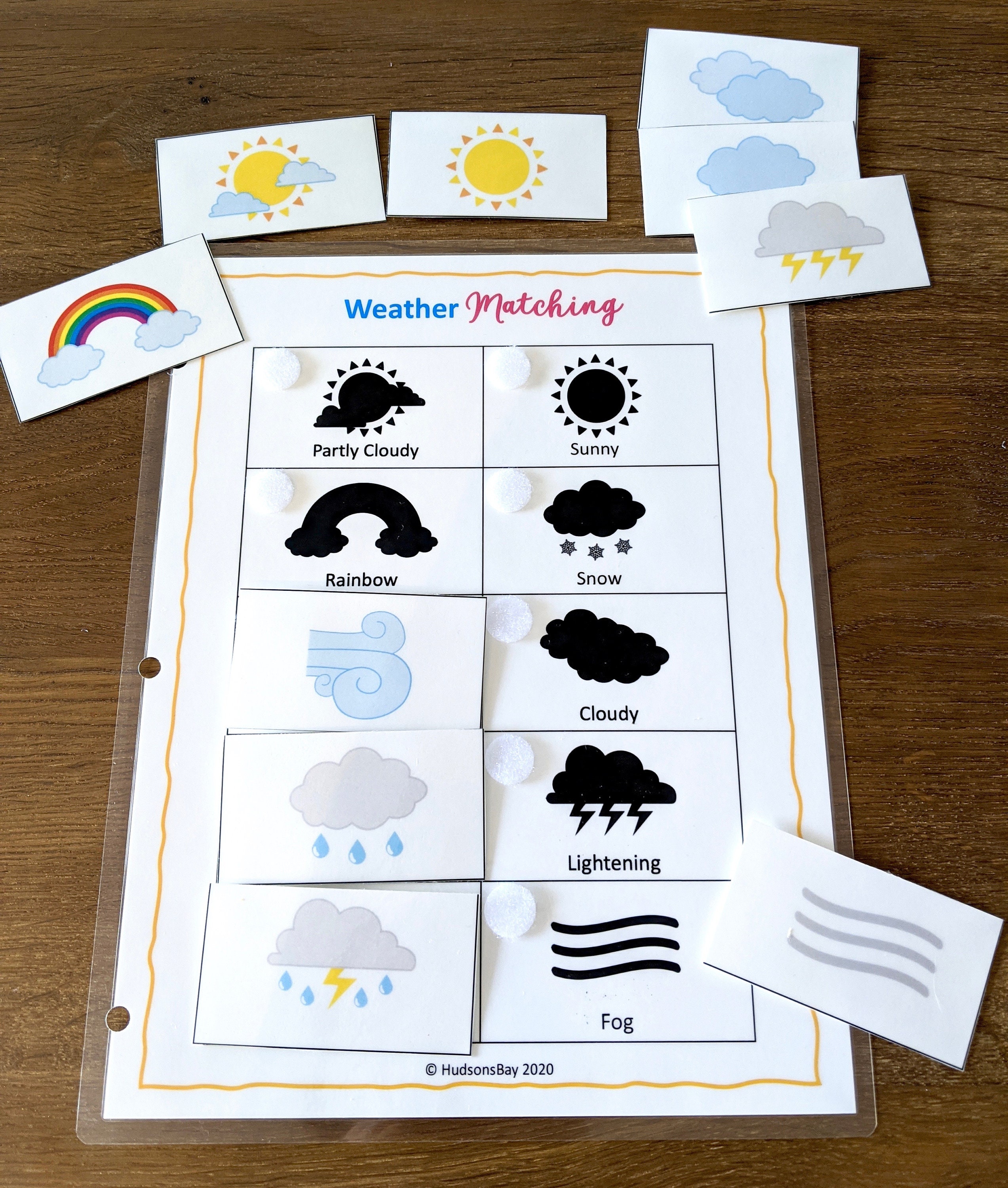 Weather Matching PRESCHOOL & KINDERGARTEN PRINTABLE Learning - Etsy Ireland
