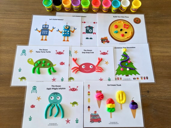 Downloadable Play Dough Mats - CleverStuff