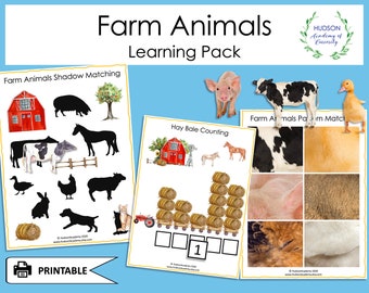 Farm Animals Busy Book, Busy Binder, Letter Tracing Worksheets, Toddler Busy Book Printable, Preschool Worksheets, Homeschool Learning