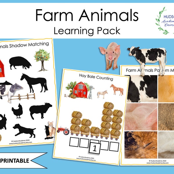Farm Animals Busy Book, Busy Binder, Letter Tracing Worksheets, Toddler Busy Book Printable, Preschool Worksheets, Homeschool Learning