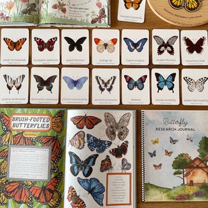 Butterfly Research Journal & Flashcards: Montessori Nature Study (Digital Download)