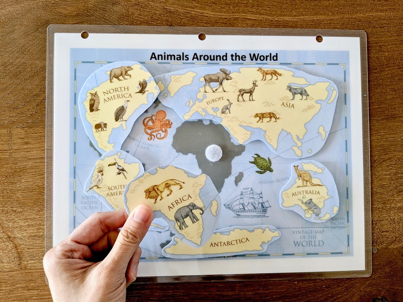 busy book printable world map for preschool and