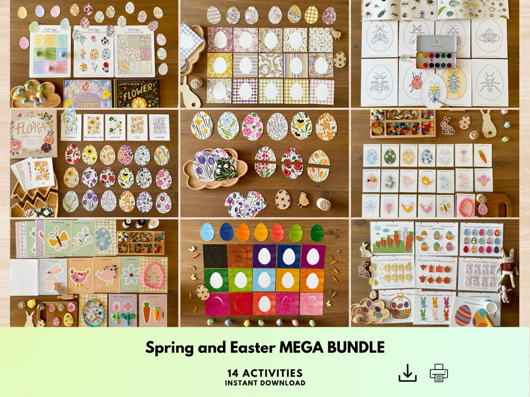 Easter Toddler Activity Bundle: Busy Book, Matching, Counting (digital ...