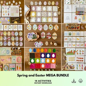 Easter Toddler Activity Bundle: Busy Book, Matching, Counting (Digital Download)