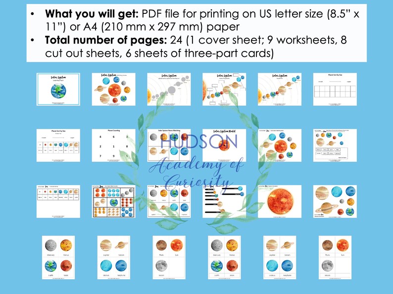 Solar System Printable Busy Book Printable Science | Etsy