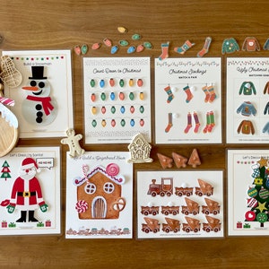 Christmas Activity Bundle, Winter Busy Book, Build a Gingerbread House, Toddler Christmas Busy Book PDF, Preschool Printable, Gift for Kids