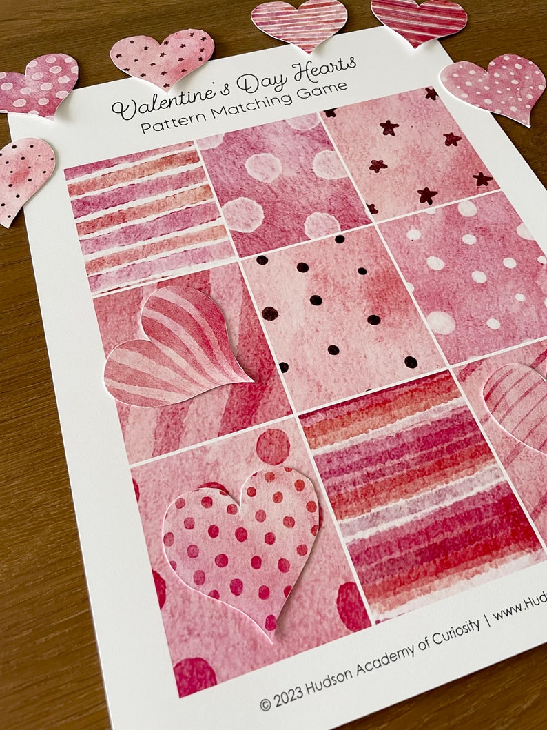 Valentine's Day Matching Game Bundle: Toddler Busy Book (PDF) - Etsy