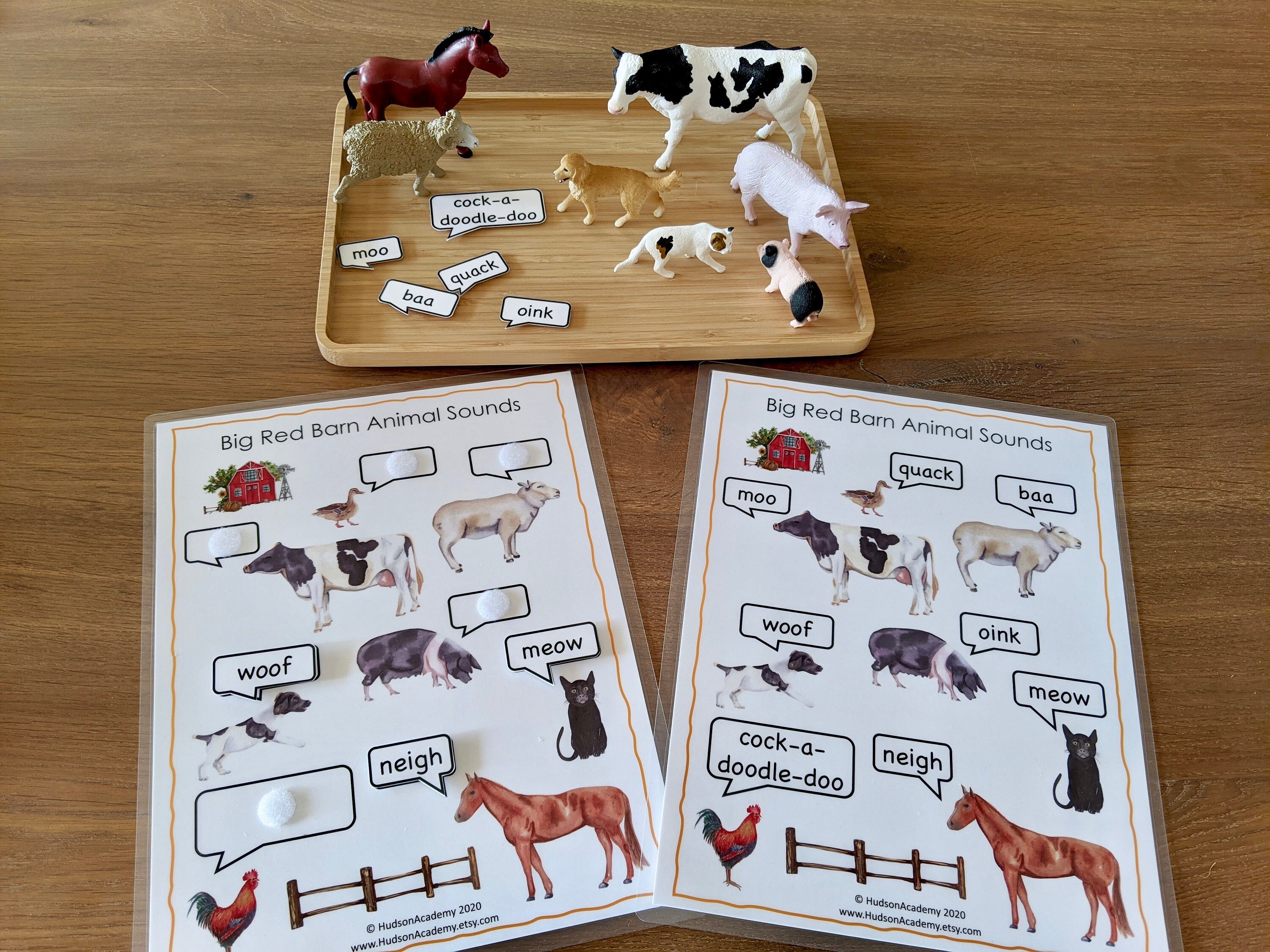 Socialistisch verband Booth Animal Sounds Matching Farm Animals Busy Binder Preschool - Etsy