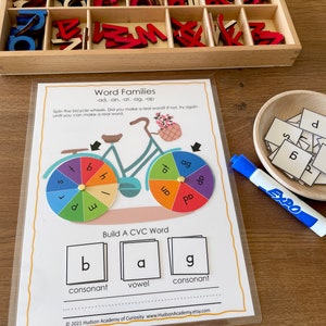 CVC Phonics Game, Sight Words Printable, Word Families, Busy Book, Learning to Read, Beginner Phonics, Preschool Kindergarten Learning