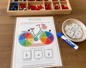 CVC Phonics Game: Word Families Busy Book (Digital Download)