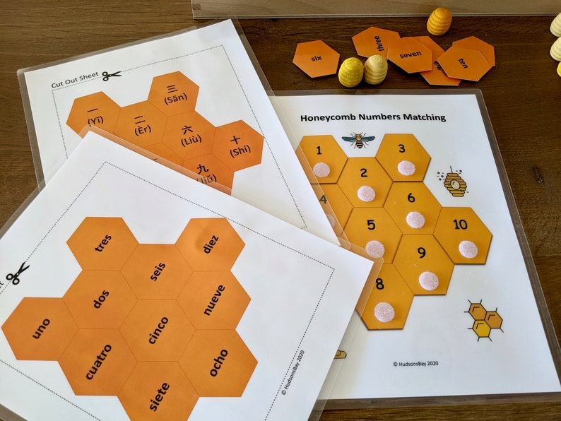 Numbers Matching Printable Busy Book Worksheet Etsy